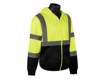 PPE - Class 3 Hooded Sweatshirt Hi-Vis - Lime Green - C16734GB