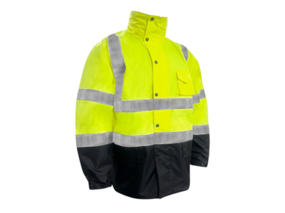 PPE - Class 3 Rain Jacket - Lime Green - C16740GB