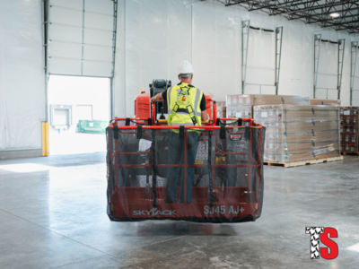 Forklift using DropShields